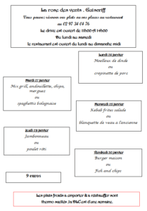 du 26 au 30 janvier - Quimper Brest